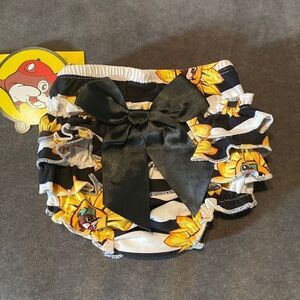 Baby Buc-ee’s Summer Sunflower Ruffle Diaper Cover Size 3 months NWT